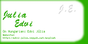 julia edvi business card