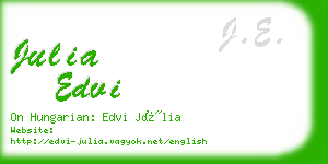 julia edvi business card